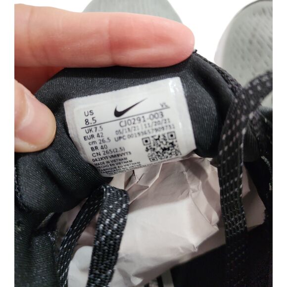 Nike Air Zoom Winflo 7 Men's Size 8.5  Running Shoes Gray Black White CJ0291-003 - Picture 7 of 11